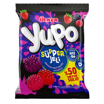 YUPO SUPPER JELLY B&D VIT Forest Fruit Flavour Soft Candy with Fruit Juice  