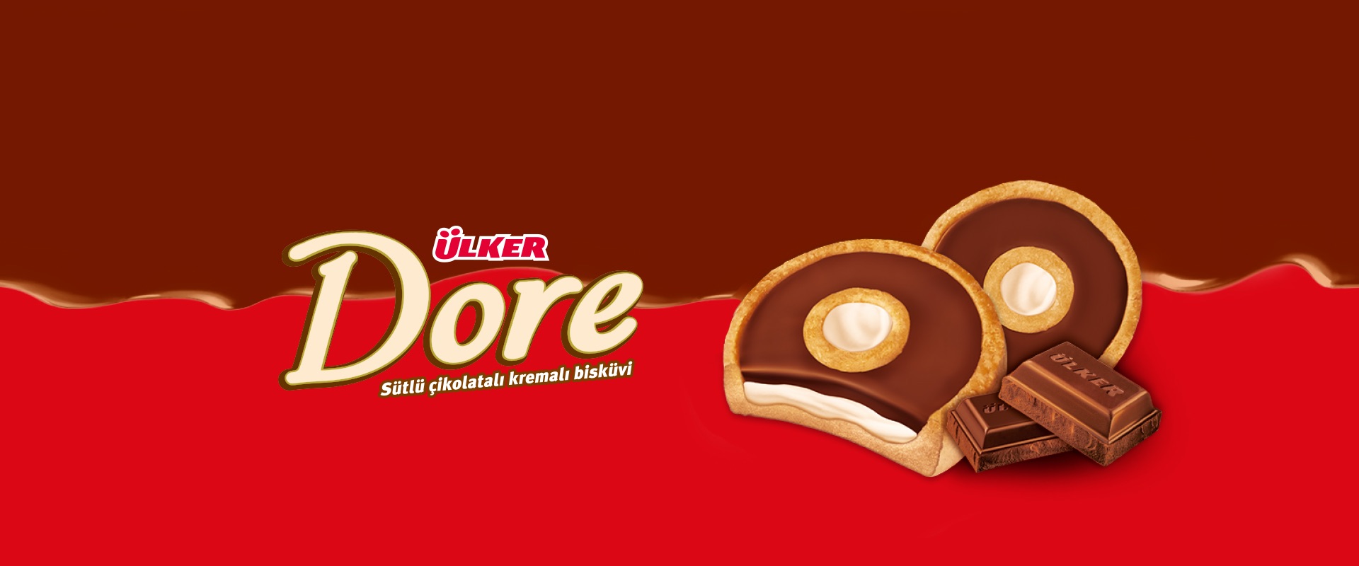 Dore Sütlü Çikolatalı Kremalı Bisküvi